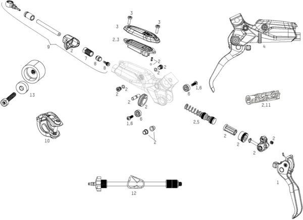SRAM Ersatzteile G2 Ultimate (A1) Bremshebel (2020)
