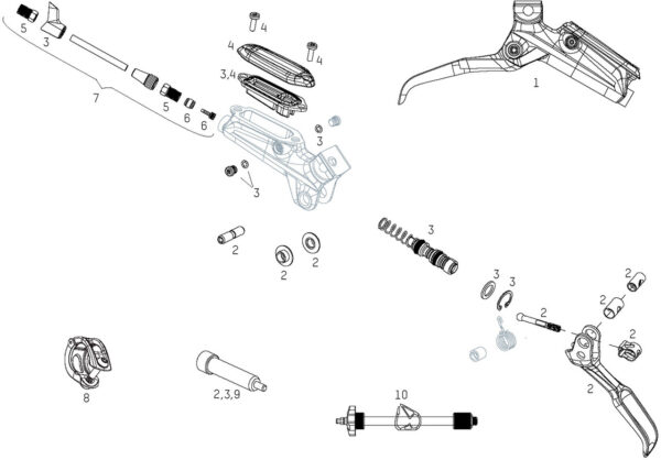 SRAM Ersatzteile Level TLM (B1) Bremshebel (2020)
