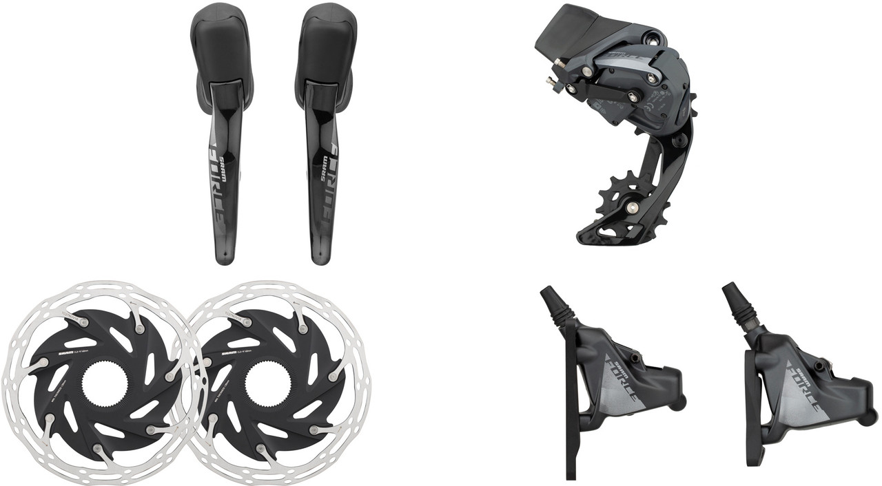 SRAM Force ETap AXS HRD FM Für 1x12-fach Center Lock Schaltgruppenset 1 SRAM Force ETap AXS HRD FM Für 1x12-fach Center Lock Schaltgruppenset