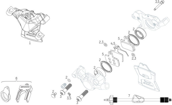 SRAM Ersatzteile Level TLM / Ultimate (B1) Bremssattel (2020)